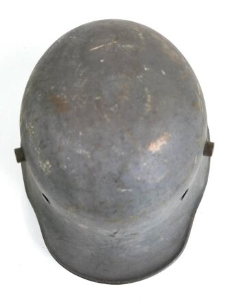 Stahlhelm Luftwaffe. Glocke aus dem 1.Weltkrieg, Innenfutter M40 original verbaut. Graublauer Originallack