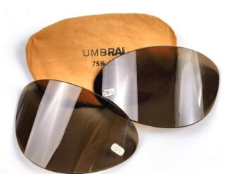 Luftwaffe, Paar "Umbral" Gläser für eine Fliegerbrille , in Hülle 23,64 x 94,40 max.