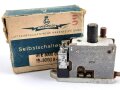 Luftwaffe Selbstschalter zur Sicherung der elektrischen Bordanlage gegen Überlastung und Kurzschluß. FL E 5000 01, ungebrauchtes Stück in der originalen Verpackung