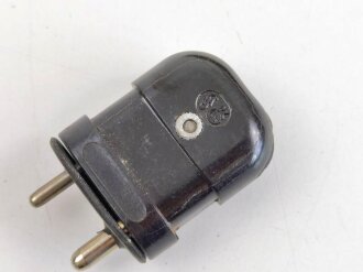 Stecker aus Preßmasse, max 25A. Ohne Bezeichnung, Baugleich FL32600.  Ungebraucht, sie erhalten ein (1) Stück