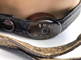 Luftwaffe, Sommerkopfhaube für fliegendes Personal LkpS101,  stark getragenes Stück, Kabelummantelung trocken und brüchig