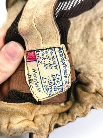 Luftwaffe, Netzkopfhaube für fliegendes Personal LkpN101,  getragenes Stück