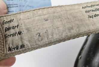 Luftwaffe Rückenfallschirm 12B von 1942. Original gepackt, mit zugehörigem Prüfschein