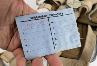 Luftwaffe Rückenfallschirm 12B von 1942. Original gepackt, mit zugehörigem Prüfschein