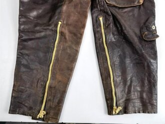 Luftwaffe, braune Lederhose für Jagdflieger ( sogenannte Reichsverteidigungshose ).