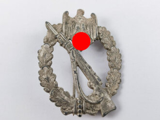 Infanteriesturmabzeichen in Silber, Rückseitig mit...