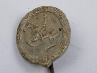 Miniatur, Deutsches Reiterabzeichen in Silber, Größe 16 mm