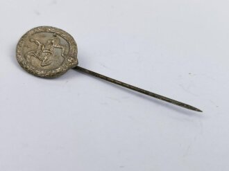 Miniatur, Deutsches Reiterabzeichen in Silber, Größe 16 mm