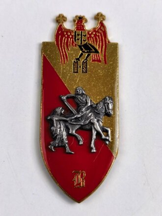 Österreich, Truppenkörperabzeichen Bundesheer " Militärkommando Burgenland " Breite 3 cm und höhe 7,2 cm, Rückseitig Klebereste