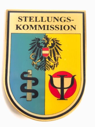 Österreich, Truppenkörperabzeichen Bundesheer  " Stellungs Kommission",  Maße 40 x 55mm