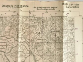 Deutsche Heereskarte "Capodistria"  Italien,...