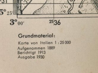 Deutsche Heereskarte "Rivolta d Adda"  Italien, Maße 45 x 50 cm, datiert 1944, ungebraucht