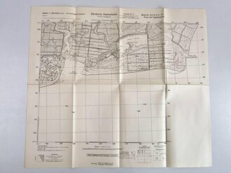 Deutsche Heereskarte "Foce del Tagliamento"   Italien, Maße 45 x 50 cm, datiert 1944, ungebraucht