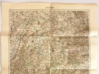 Österreich k.u.k. Landkarte " PAPA" Militärgeographisches Institut, Maße 46 x 64cm