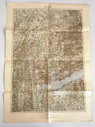Österreich k.u.k. Landkarte " PAPA" Militärgeographisches Institut, Maße 46 x 64cm