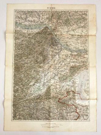 Österreich k.u.k. Landkarte " Wien" Militärgeographisches Institut, Maße 46 x 64cm