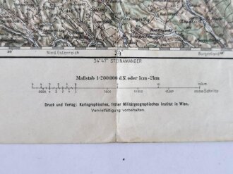 Österreich k.u.k. Landkarte " Wien" Militärgeographisches Institut, Maße 46 x 64cm