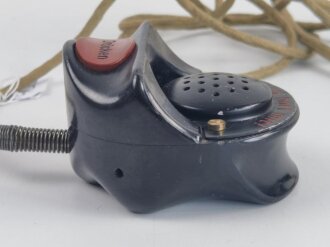 Handmikrofon "Feind hört mit", optisch guter Zustand, die Schrauben erneuert, dreipoliger Stecker, Funktion nicht geprüft