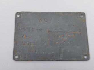 Typenschild Luftwaffe 52 x37mm, Ln 21076