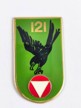 Österreich, Truppenkörperabzeichen Bundesheer  " Jagdkampfbataillon 121 ",  Maße 40 x 70 mm, Nadel fehlt