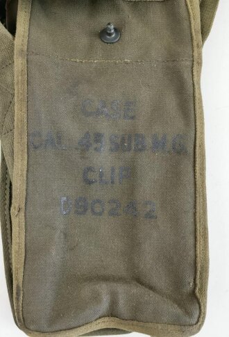 U.S. WWII, Case Cal.45 sub M.G. Unused, Mfg label "made by The HINSON Mfg Waterloo, Iowa, USA"