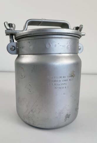 U.S.Navy 1945 dated "Replacement sample Powder Tank...