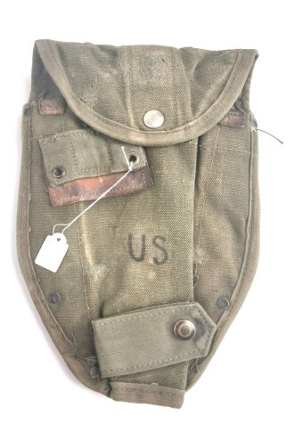 U.S. Army 1967 dated  folding shovel carrier, M-1956....