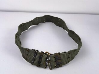 U.S. Army M-1956 pistol belt. Used, total length as is 93cm