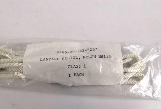 U.S. Lanyard Pistol, Nylon White, Class 1, unopened bag