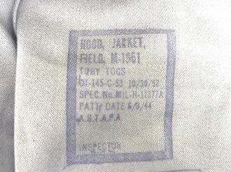 U.S. Hood, Jacket, Field M-51, dated 1952, size Medium , very good condition