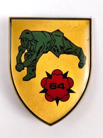 Österreich, Truppenkörperabzeichen Bundesheer  " Landwehrstammregiment 64  ",  Maße 40 x 52 mm