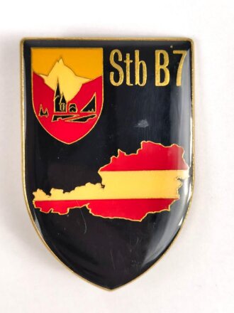 Österreich, Truppenkörperabzeichen Bundesheer  " Stabsbataillon 7 ",  Maße 44 x 64 mm