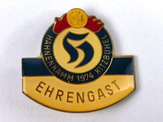 Österreich, Abzeichen Hahnenkamm 34 ( 1974 ) Kitzbühel " Ehrengast "  Maße 40 x 38 mm