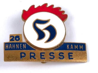 Österreich, Abzeichen Hahnenkamm 26 " Presse "  Maße 43 x 35 mm
