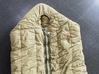 U.S. Army Sleeping bag, Mountain, M-1949. Used, uncleaned, zipper works. Khaki