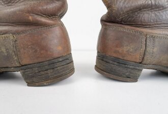 Paar Stiefel für Mannschaften der Wehrmacht. Ungeschwärztes Paar, ungereinigt , Sohlenlänge 31cm