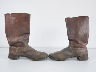 Paar Stiefel für Mannschaften der Wehrmacht. Ungeschwärztes Paar, ungereinigt , Sohlenlänge 31cm