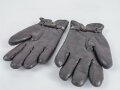 Paar gefütterte Lederhandschuhe für Offiziere der Wehrmacht. Leicht getragenes Paar in gutem Zustand