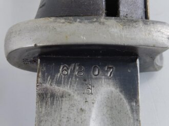 Seitengewehr M84/98 für K98 der Wehrmacht, getragenes Stück