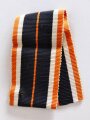 Band zur Kriegsverdienstmedaille 1939, Breite 30mm, Länge 12,5cm, Frühe Variante orange