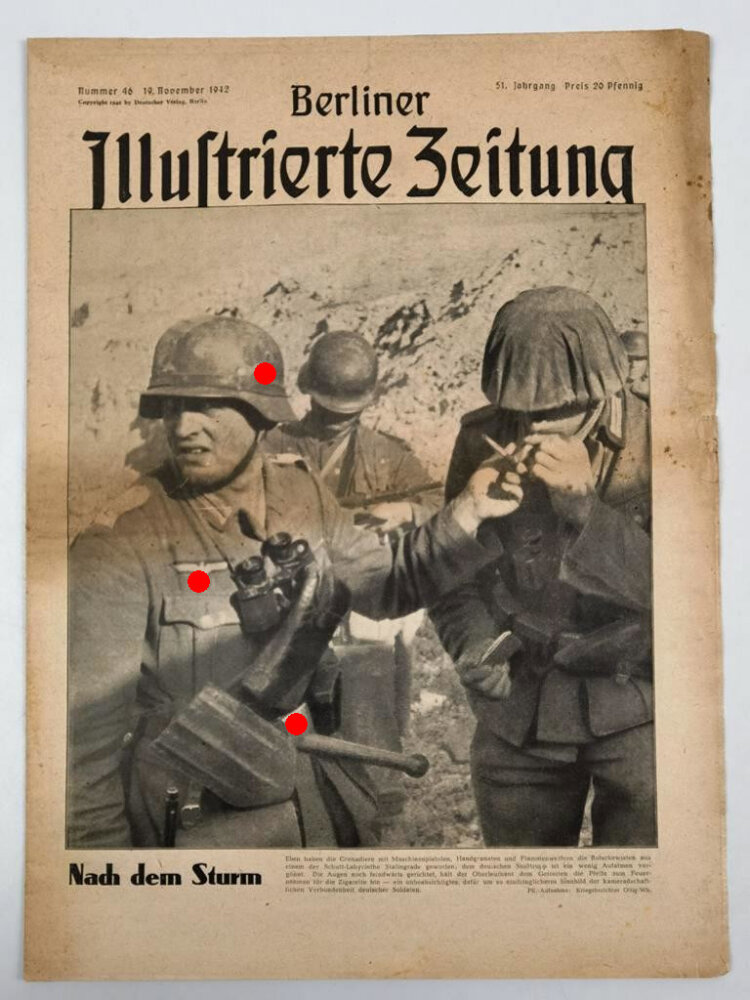 ドイツ戦時Berliner Illustrierte Zeitung 1942年 BERLINER ILLUSTRIERTE ZEITUNG 32-13.8. 1942 MG-Trupp Afrika