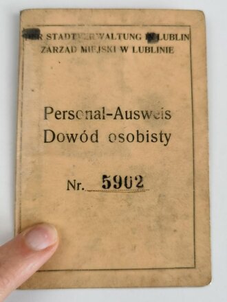 Polen "Personal Ausweis der Stadtverwaltung...