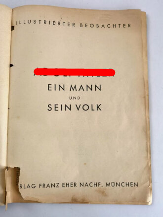 "Adolf Hitler, ein Mann und sein Volk"...