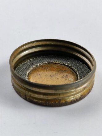 Schraubdeckel für Gasmaskenfilter / Filtereinsatz der Wehrmacht. Schwarzer Originallack