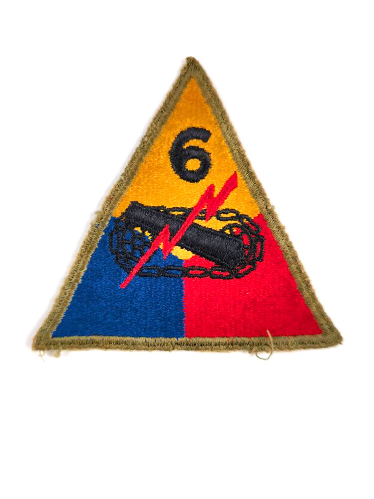 U.S. WWII , shoulder patch 6th Armored Division, 20,00