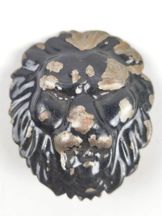 Belgien 2.Weltkrieg, Emblem für Stahlhelm Modell 1926  der Polizei ( schwarz lackiert )