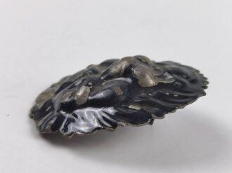 Belgien 2.Weltkrieg, Emblem für Stahlhelm Modell 1926  der Polizei ( schwarz lackiert )