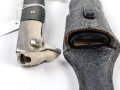 Extraseitengewehr KS98 Wehrmacht im Lacklederkoppelschuh. Saubee Klinge von Hörster Solingen. Scheide Originallack