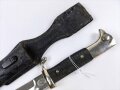 Extraseitengewehr KS98 Wehrmacht im Lacklederkoppelschuh. Saubee Klinge von Hörster Solingen. Scheide Originallack