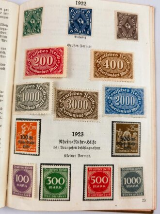 "Dokumente aus Deutschlands schönsten und schwersten Tagen" Broschüre mit 36 Seiten, um etwa 1924. Alle Marken vorhanden